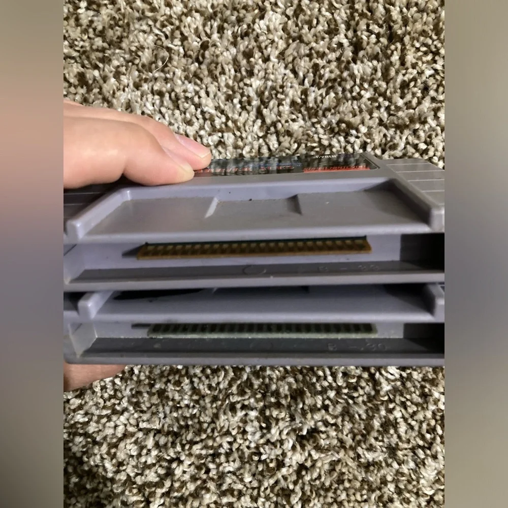 Lock On & Carrier Aces Super Nintendo Video Game Cartridges